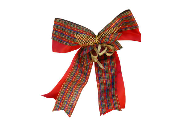 istock Red Ribbon Bow Isolated on White Background 1285657838