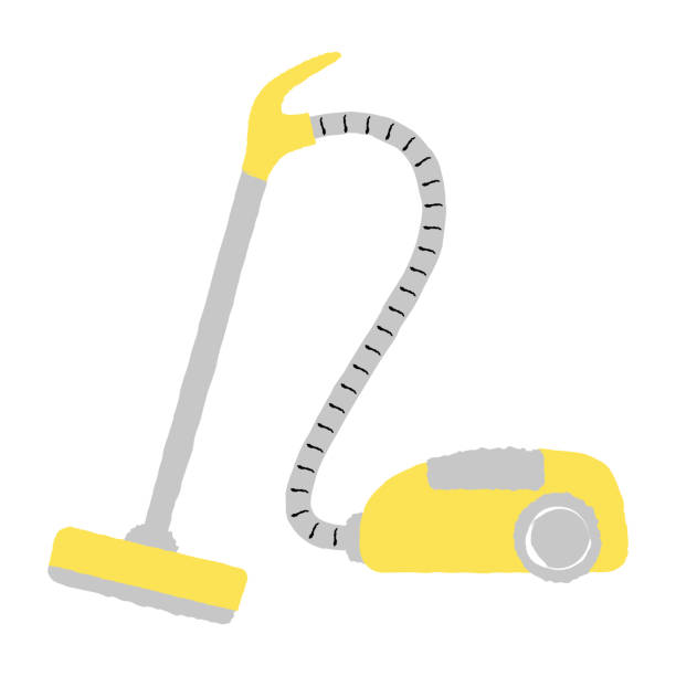 illustrazioni stock, clip art, cartoni animati e icone di tendenza di semplice illustrazione di aspirapolvere - vacuum cleaner illustrations