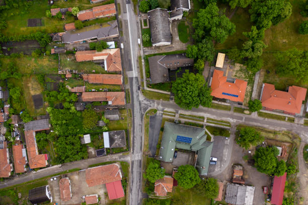 istock Flying over village area in Hungary 1285661782