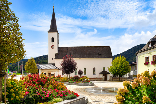 Parish church of the village Fuschl am See in Austria