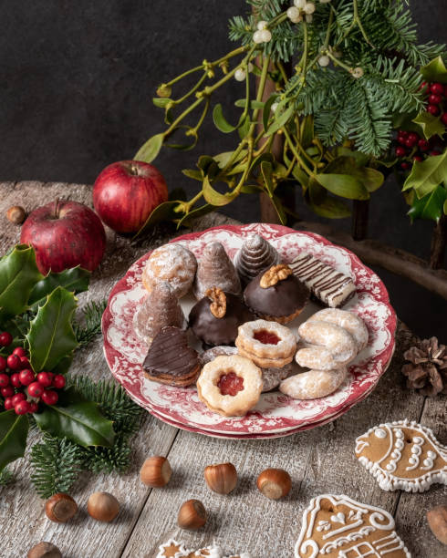 Beehives or wasp nests and other typical Czech Christmas cookies