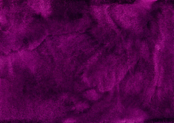 istock Watercolor dark violet background texture. Watercolour abstract deep purple backdrop. Horizontal template. 1285668981