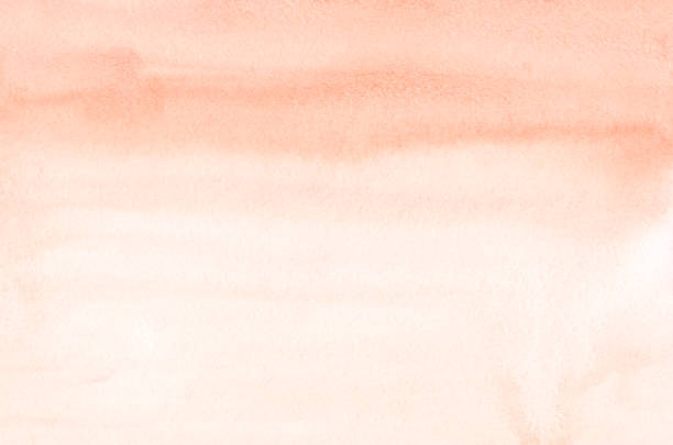 istock Watercolor light coral gradient background texture. Brush strokes on paper. Peach color backdrop. 1285668992