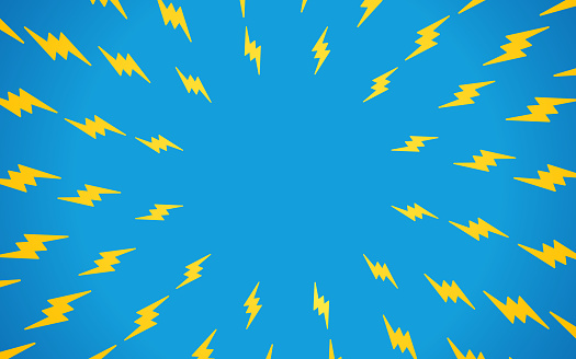 Lightning bolt blast line copy space background pattern.