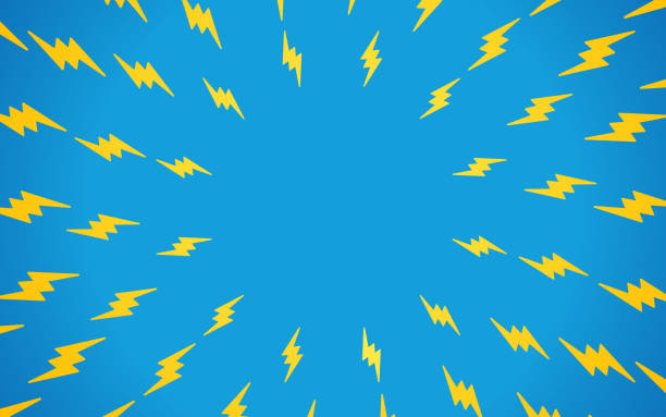 Lightning Bolt Background Pattern Lightning bolt blast line copy space background pattern. lightning backgrounds stock illustrations