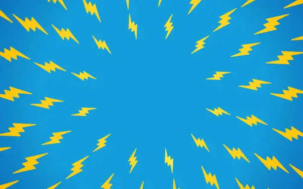 Vector illustration of Lightning Bolt Background Pattern
