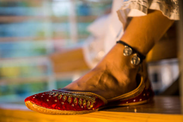 Indian Traditional female designer jutti foot wear