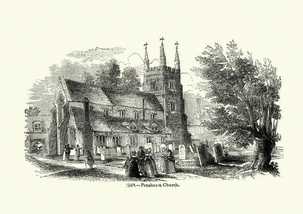 istock St John the Baptist church, Penshurst, Kent, 19th Century 1285680485