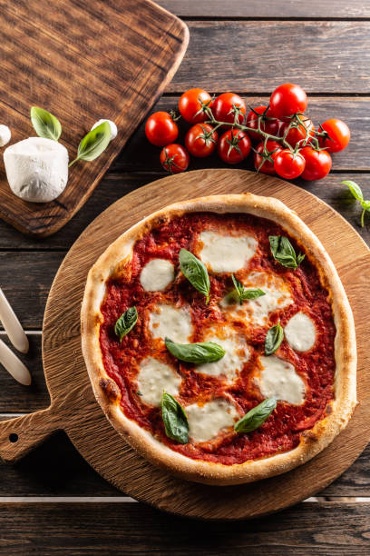 istock Pizza Napoletana - Napoli tomato sauce mozzarella and basil 1285680798