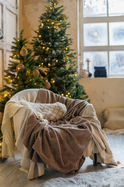 istock Cozy living room with winter style interior 1285680861