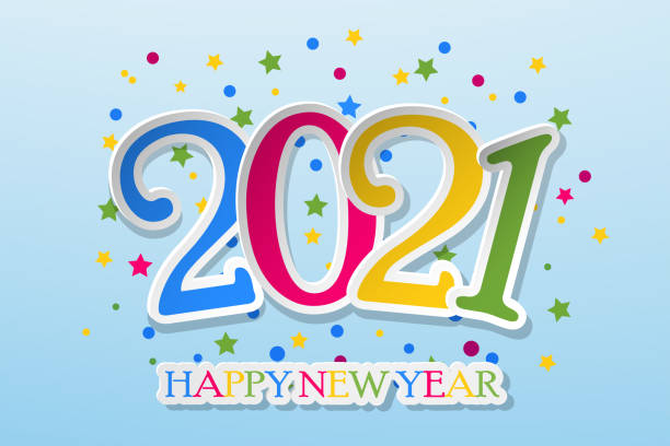 istock Happy New Year 2021 greeting card. Template for New Year flyers, greeting cards, brochures. 2021 Happy New Year background. Vector illustration 1285683714