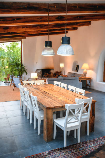 istock Nice living and dining room in house in Spain 1285684463