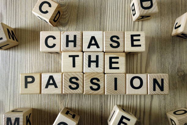 istock Text chase the passion from wooden blocks 1285684560