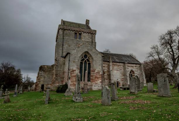 istock Autumn Day: Crichton Collegiate Church & Graveyard. 1285689561