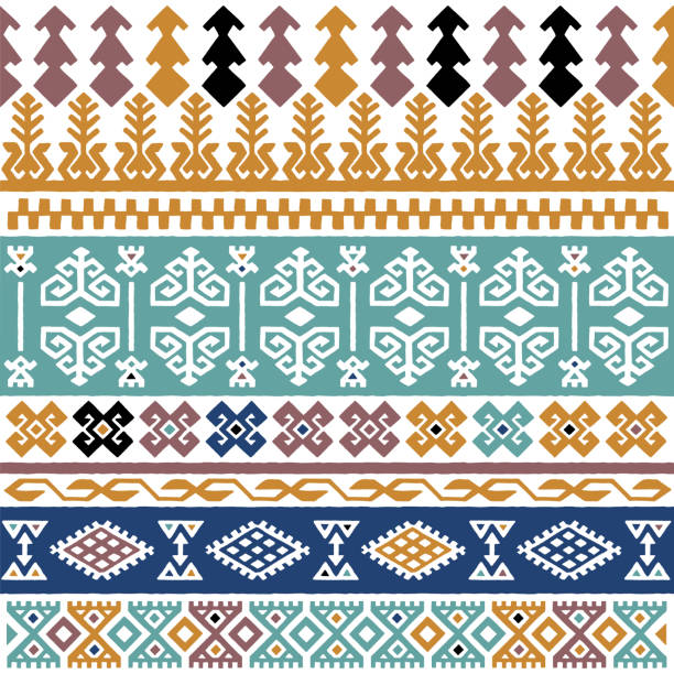 Colorful vector illustration. Hand drawn traditional pattern which can be widely used for fabrics, prints, covers, presentations, etc.