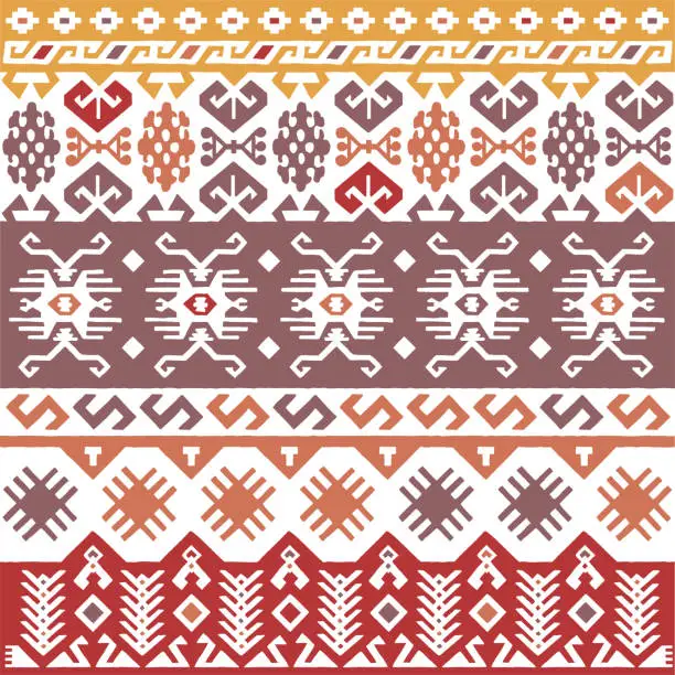 Vector illustration of Colorful Tribal Navajo Seamless Pattern