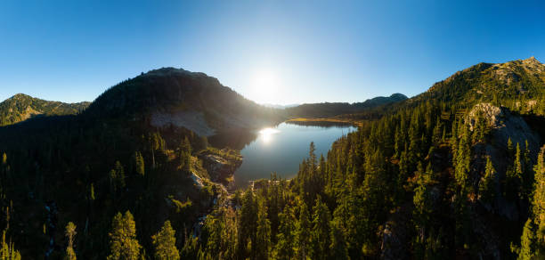 istock Aerial Panoramic View of Beautiful Glacier Lake 1285690921