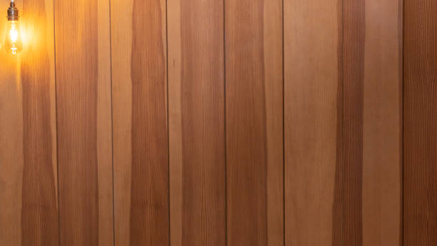 istock Vintage style Lamp decor against wood wall background with copy space. Design concept. 1285690997