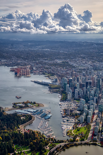 Vista aérea de la ciudad de Vancouver photo