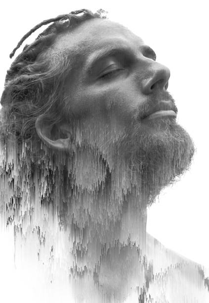 istock Portrait combined with a digital illustration 1285692306