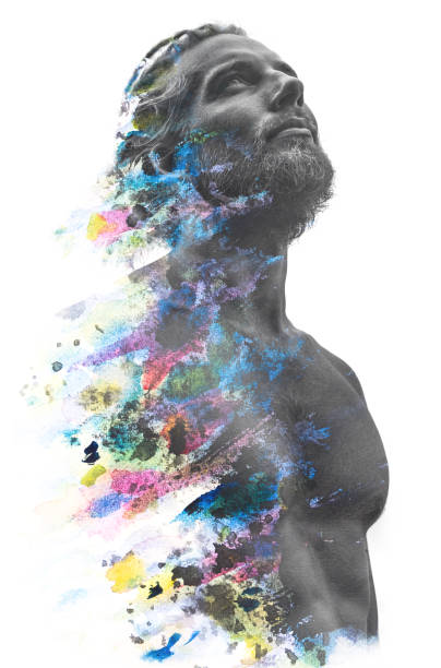 istock Paintography. A portrait combined with a painting 1285692318