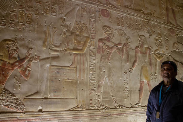 istock Hieroglyph at the Temple's wall at Egypt 1285693408