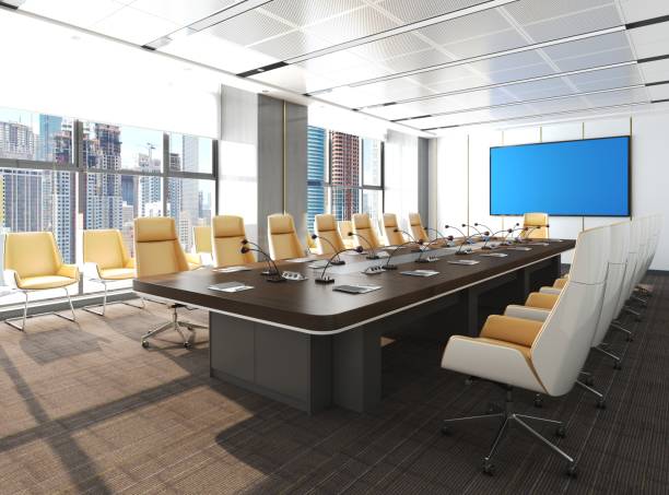 3d render conference and meeting room