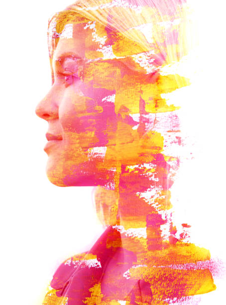 istock Paintography. A portrait combined with a painting 1285696201