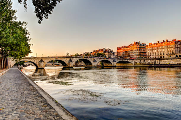 istock Views down the Seine River in Paris at sunrise 1285700195