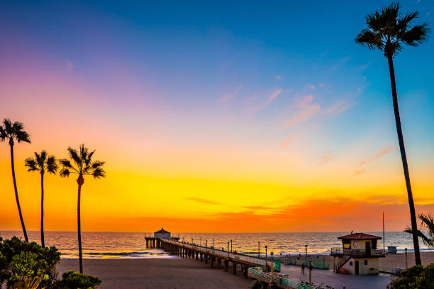 istock Incredible California beach coast sunset view 1285702727
