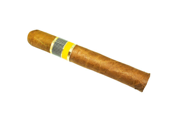 istock Cuban Cigar isolated on white Background, Havana brown Cigar 1285702907