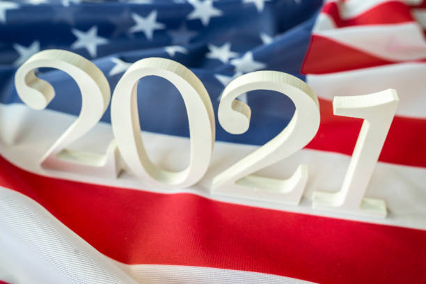 istock American flag and 2021 1285702978