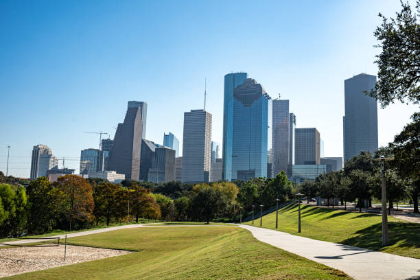 istock Houston Skyline and Eleanor Tinsley Park 1285706753