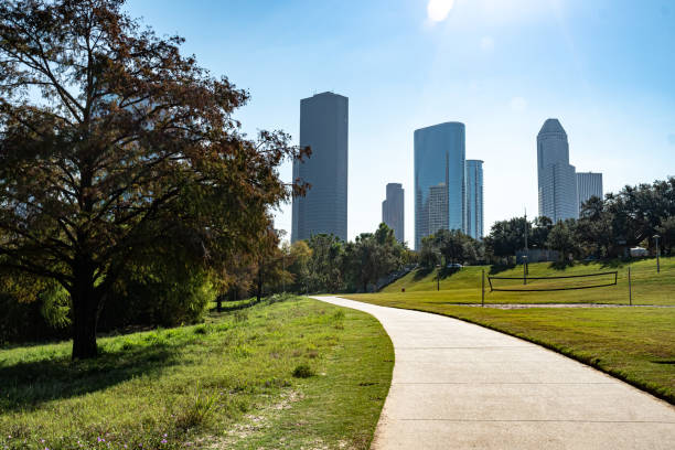 istock Houston Skyline and Eleanor Tinsley Park 1285707334