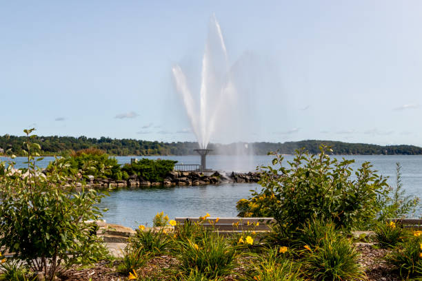 The fountain at Centennial Beach, Barrie, Ontario