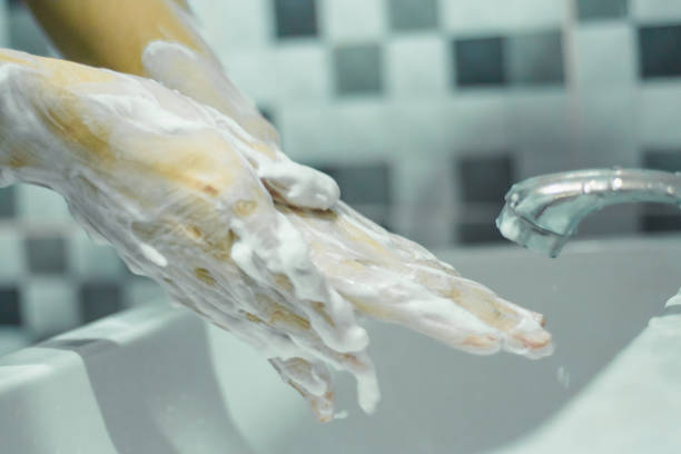 istock Wash your hands with soap to prevent covid 19, 1285714658