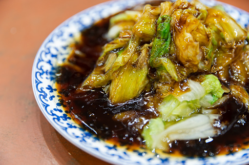 Chinese Food: Lettuce in Oyster Sauce, Cantonese cuisine
