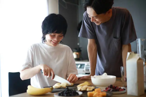Photo of Couple making smoothies