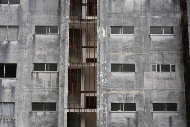 istock Walls and windows of Japanese old ruins 1285729182