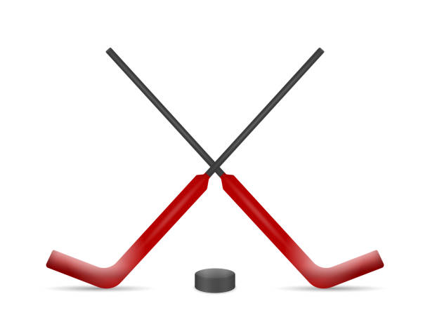 istock Hockey goalie sticks and puck 1285735920