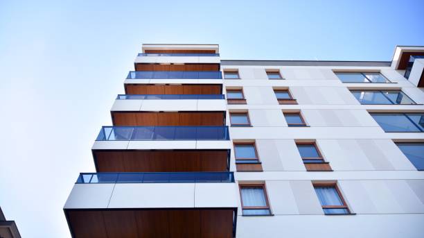 istock Modern and new apartment building. 1285737558