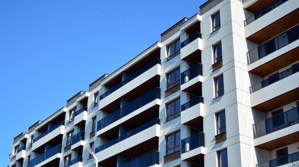 istock Modern and new apartment building. 1285738516