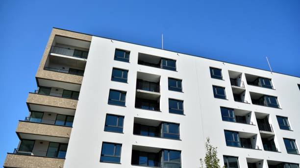 istock Modern and new apartment building. 1285738572
