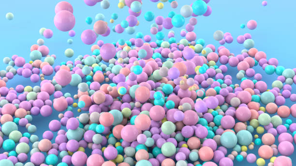 istock Illustration of falling colored balls. 1285738625