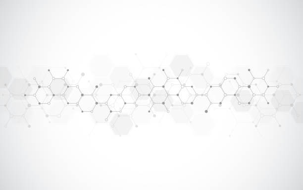 Abstract molecules background. Molecular structures or chemical engineering, genetic research, innovation technology. Scientific, technical or medical concept. Abstract molecules background. Molecular structures or chemical engineering, genetic research, innovation technology. Scientific, technical or medical concept science lab stock illustrations