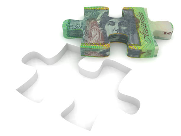 호주 돈 퍼즐 - currency exchange australian dollars australian culture currency 뉴스 사진 이미지