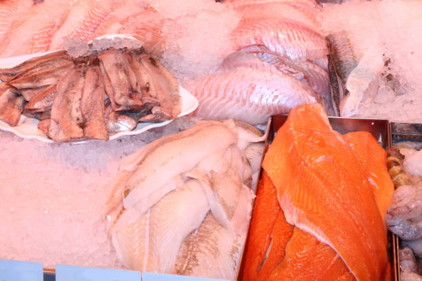 istock Close up of a fish counter 1285747615