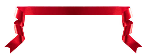 istock Satin ribbon banner on white 1285747796