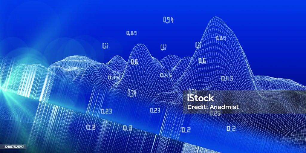 Abstract Analytical Background With Wireframe Algorithm Analyze Data ...
