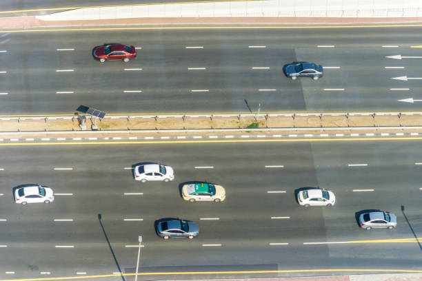 istock View of a multi-lane highway in Dubai with some traffic 1285753805